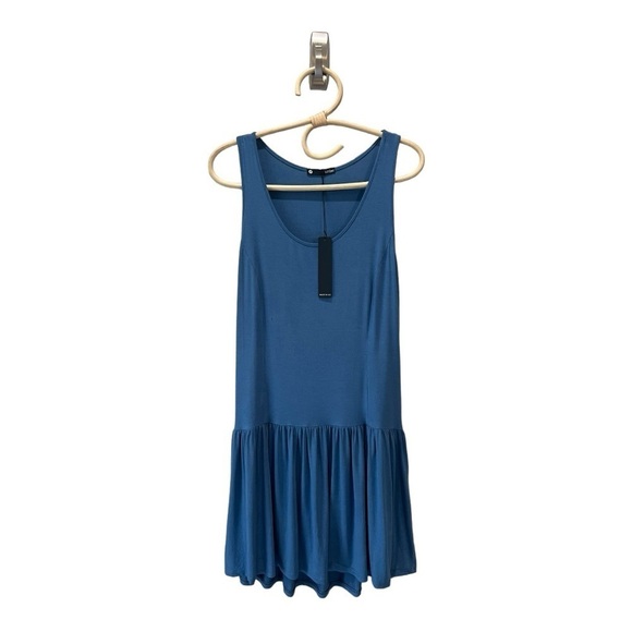 (2) Krisa X Revolve Siro Micro Modal Drop Waist Tank Dress Indigo & Purple NEW - Picture 2 of 15